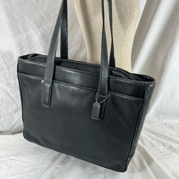 Vintage COACH Black HAMPTONS
Padded BRIEFCASE Laptop CITY BAG - Picture 1 of 7